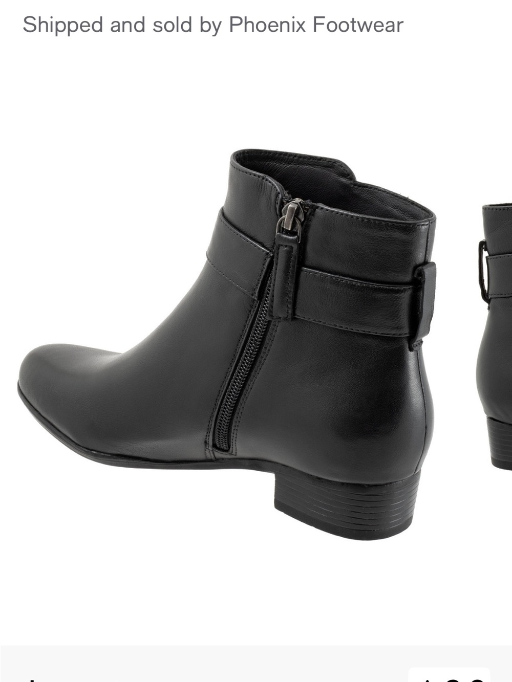 Trotters Black Side-Zip Ankle Booties